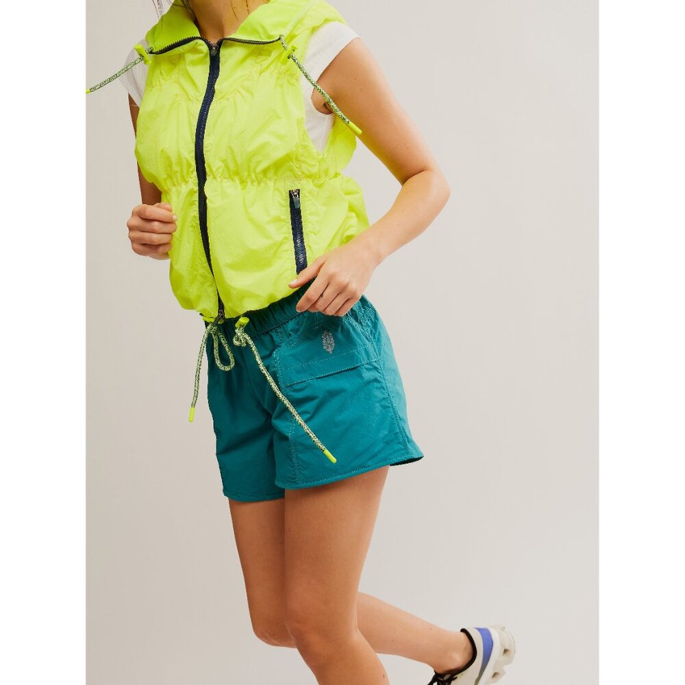 FP Movement by Free People Neon Yellow Hooded Windbreaker Vest - Picture 3 of 12